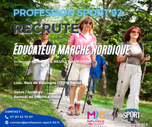 Éducateur Marche Nordique Neuilly-sur-Seine CDI
